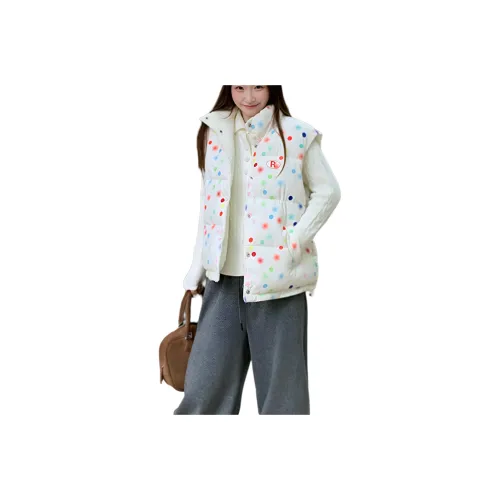 ENPofficial Белый жилет с горошком для женщин