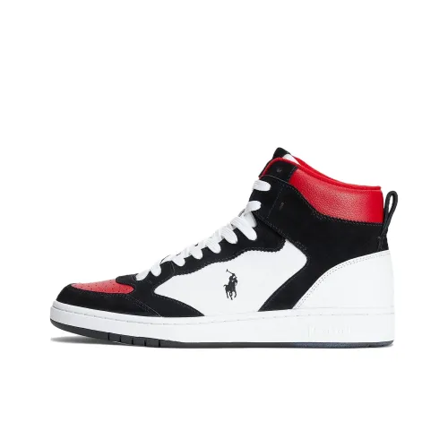 Polo Ralph Lauren Высокие Кроссовки для скейтбординга Мужские Черно-белые