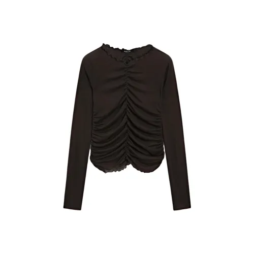 Massimo Dutti Коричневый Женские T-рубашки