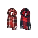 Кофейный красный клетчатый + Тибетский красный клетчатый