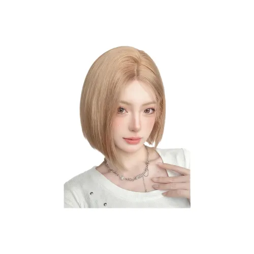 YOSEE [Шампанское Bobble Голова] Перука Женская Высокий Конец Золотой Ван-Пис Cut Высокотемпературная Пряжа