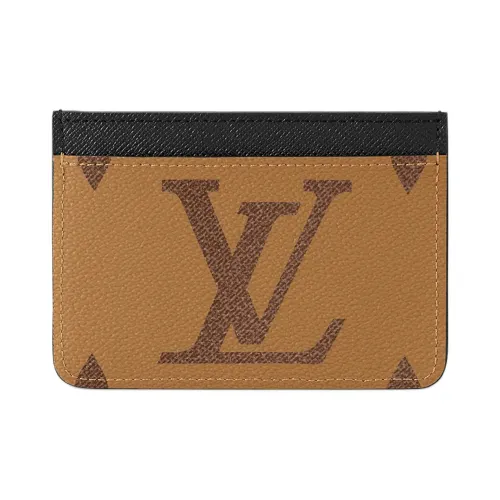 LOUIS VUITTON Покрытый холст Картхолдер Картхолдер Стандартный Женский Коричневый Черный