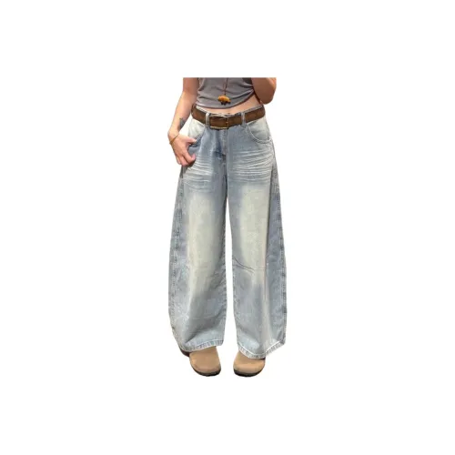 Мед Винтажный Светлый Женские Джинсы