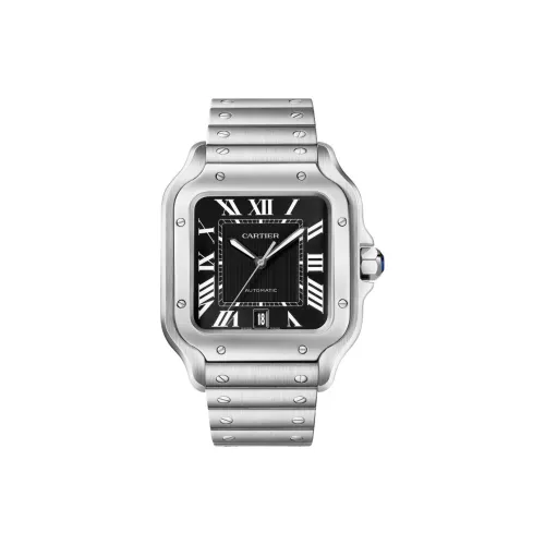 Cartier Автоматический Механический Механизм Мужские Часы SANTOS DE 39,8 мм Черные