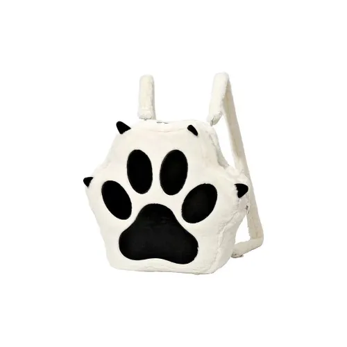 TANLU Плюшевый Рюкзак Стандартный Женские Белый