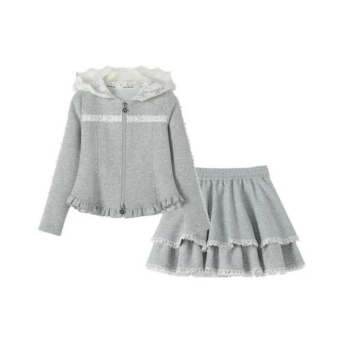 Детский комплект для девочек YUANYUAN GIRL 3-7 лет осенний двухкомпонентный комплект с юбкой