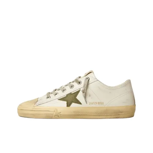 Golden Goose V Star Low Top Скейтборд Кроссовки Мужские Белые Зеленые