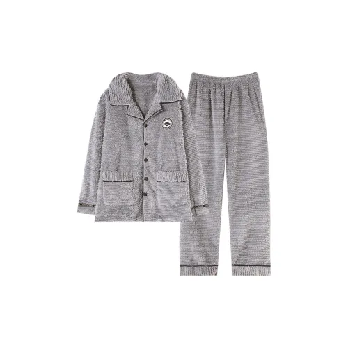 MADALLO Light Gray Men's Pajama Sets