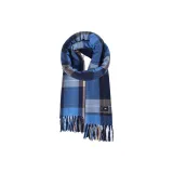 Небесный синий в клетку