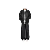 Чёрная куртка + чёрные джинсовые штаны