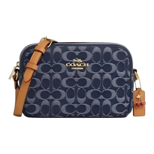 COACH Сумка через плечо из ткани маленькая женская синяя