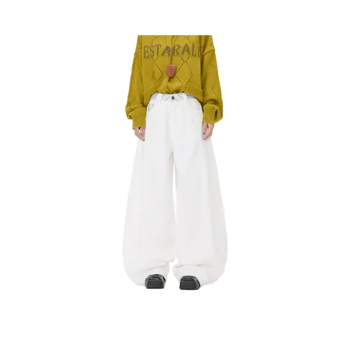 PANDA ADEVIL Белый Унисекс Джинсы