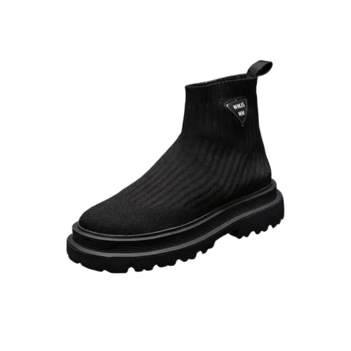 SENJIALUO Короткий Мартин Ботинок с грубым каблуком Мужской