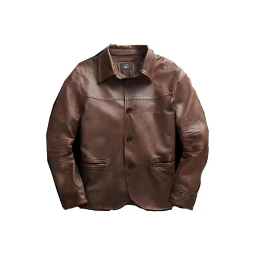 Double RL Куртки и Пальто Мужской Темно-Коричневый