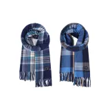 Синий клетчатый + Небесно-синий клетчатый