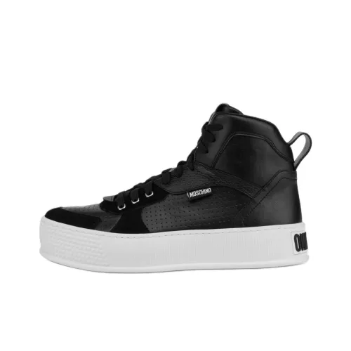 MOSCHINO Bumps Stripes Высокие Кроссовки для скейтбординга Мужские Черные