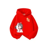 [Утолщенный и с флисовой подкладкой] В честь Граффити Бабу К Красный