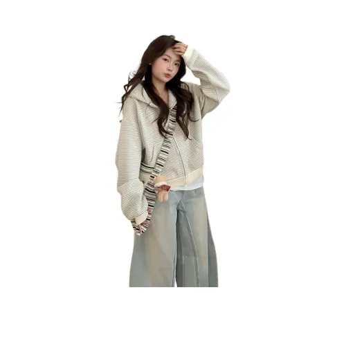 SIXUSICHOU Серый Женский Свитшот