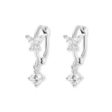 Серьги-кольца "Искрящаяся бабочка" (1 пара)