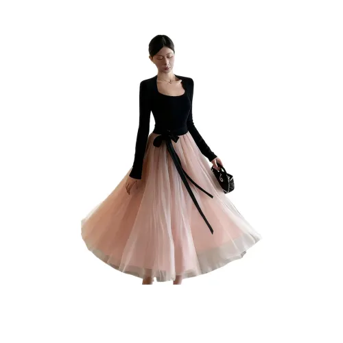 JAETTR Длинное платье с длинными рукавами женское