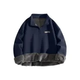 [Thickened и с флисовой подкладкой] Темно-синий (Tb Граффити Танши Логотип на груди)