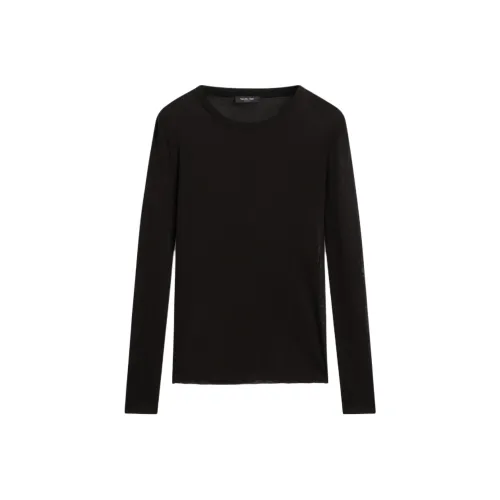 Massimo Dutti Черные Женские T-рубашки