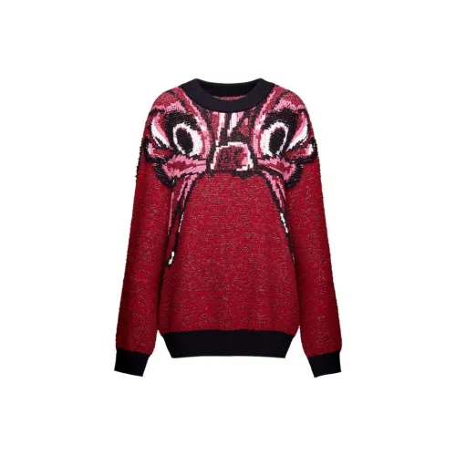 Laurence Chico Круглый вырез Вязаная модель Свитер Унисекс Красный Черный