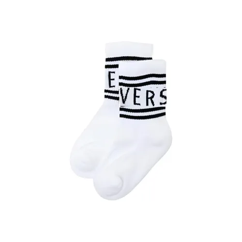 VERSACE 1 Pack White Kids Socks
