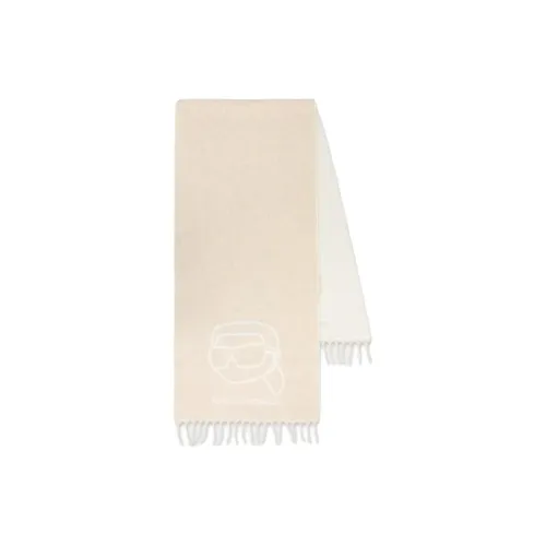 Шарфы из трикотажа из шерсти Karl Lagerfeld женские светлый умбра