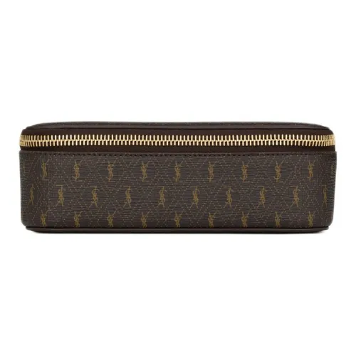 SAINT LAURENT LE MONOGRAMME Искусственная кожа Хранение Коробка Маленький Унисекс Каштановый