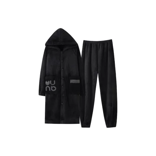 Qin Jing Пижамный комплект Мужской Черный