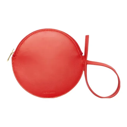 JIL SANDER Lambskin Clutch Wallet Women's Red