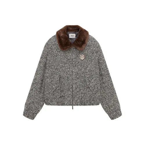 d'zzit Темно-серый женский пуховик