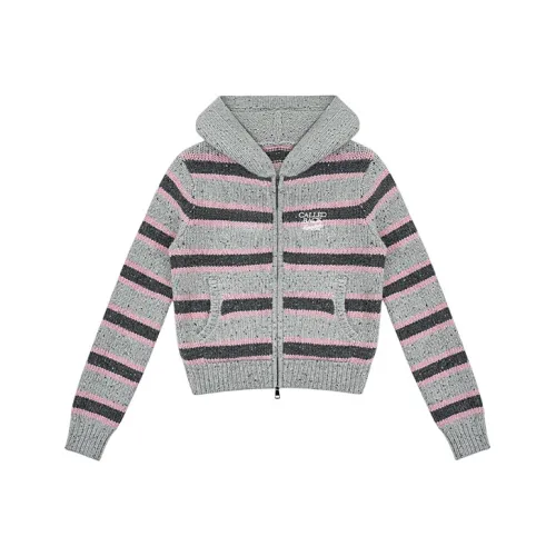 CALLED BACK Трикотажная ткань С капюшоном Пальто Женские