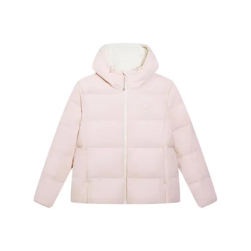 XTEP Мягкий Розовый Белый Хлопок Женский Пух