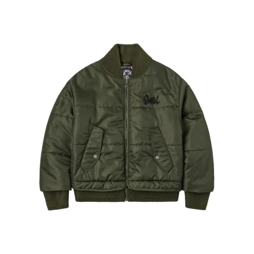 EVISU Мужские куртки темно-армейского зеленого цвета