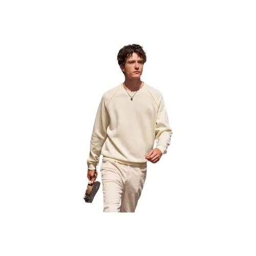 Mr.Bu Элегантный Бежевый Абрикос Мужские Свитшоты