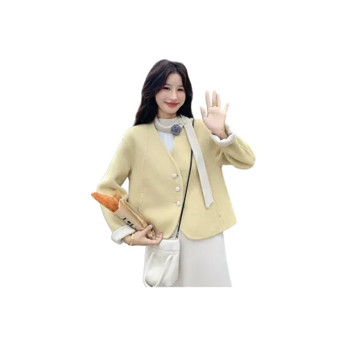 MEXICAN Желтое Женское Пальто