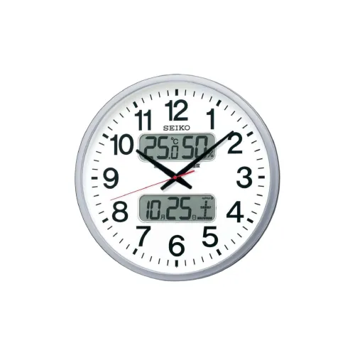 SEIKO Радиоконтролируемый механизм пластиковый корпус стенные часы унисекс белый