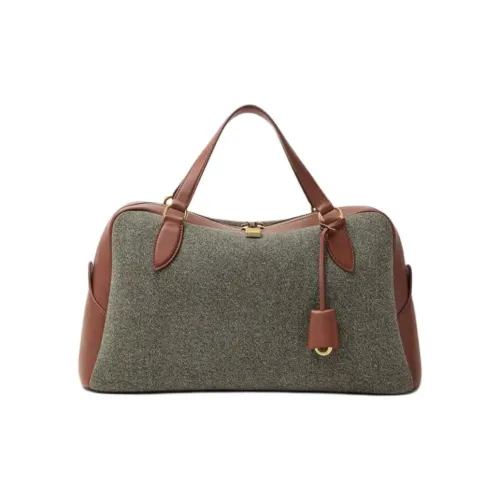 Loro Piana Кашемир Шерсть Сумка Средний Женские COUNTRY Шалфейно-зеленый Обожженно-коричневый Sunshine Золотой