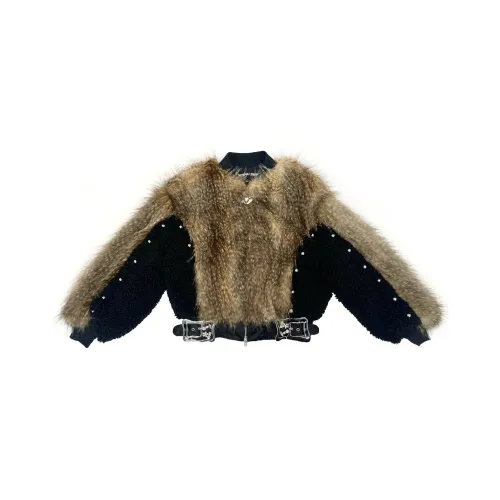 CHOPOVA LOWENA Французский Kiss меховый бомбер куртка женские