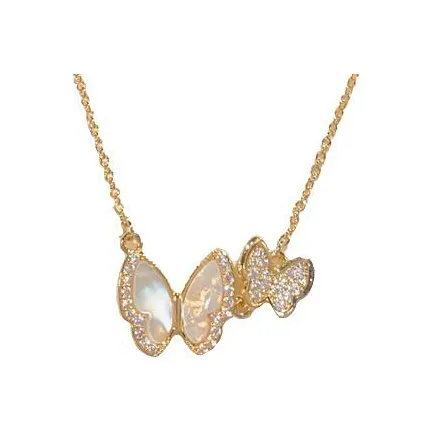 BONAS Утолщенные 14K Оригинальное Золото Покрытие Ожерелье Женское