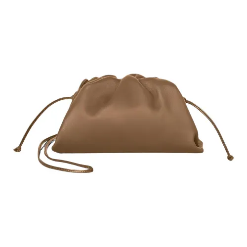 Bottega Veneta Клатч из коровьей кожи мини женский коричневый