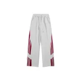 Бело-серый с красными полосами