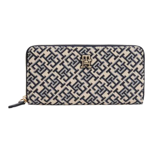 Tommy Hilfiger Полиэстер Кошелек Женский Синий и Бежевый