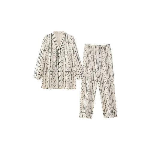 MIIOW Винтажный Белый Женский Пижамный Комплект