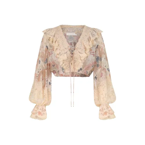Zimmermann Крем Женские Рубашки