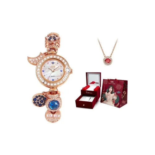 EA Heart Series Pandora Браслет Часы Кварцевый механизм Стальной ремешок Часы Женские часы Белый циферблат