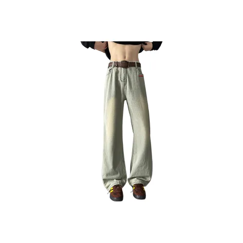 HOKLV Желтый С подарками Съемная застежка-булавка Унисекс Джинсы