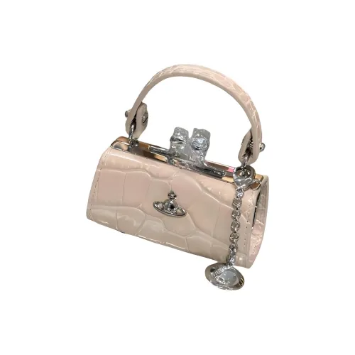 Vivienne Westwood Клатч сумка из коровьей кожи Lipstick женская бежевая